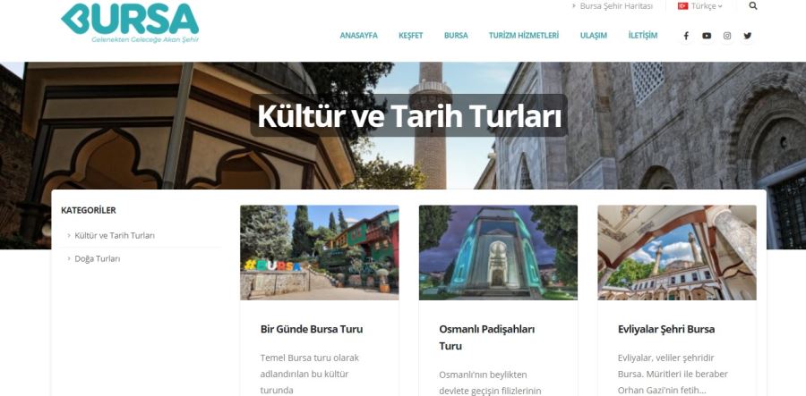 Bursa’nın Turizm Portalı Yayında