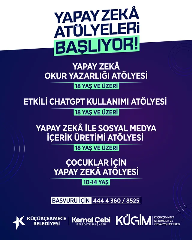 KÜGİM, Yapay Zekâ Atölyeleri Düzenliyor