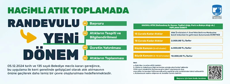 Hacimli Atık Toplamada Randevulu Yeni Dönem…