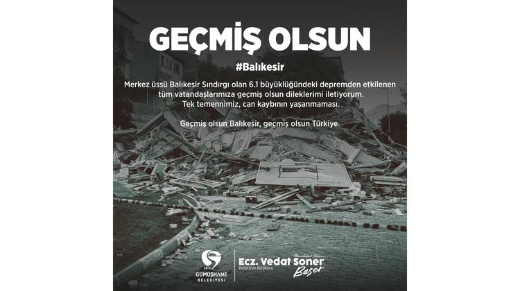 BAŞKANIMIZDAN, GEÇMİŞ OLSUN MESAJI