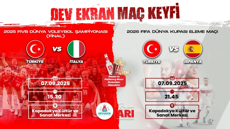 Voleybol ve Futbolda Çifte Heyecan Dev Ekranda