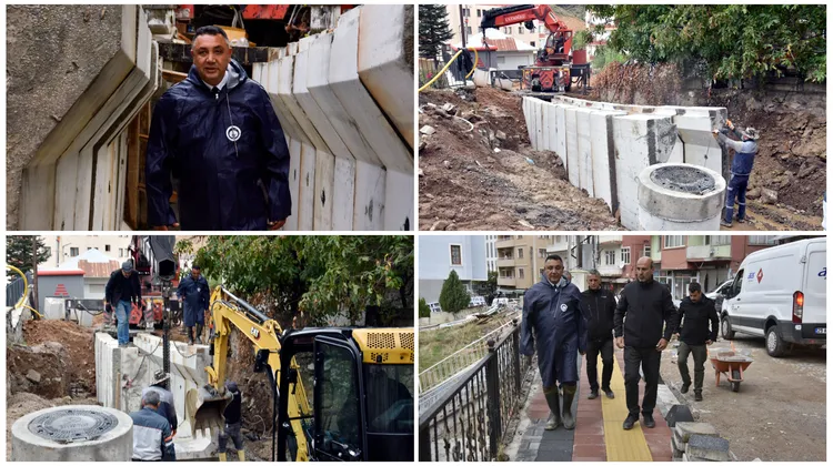 Hasanbey Mahallesi'nde Dere Islahı ve Altyapı Çalışmaları Devam Ediyor