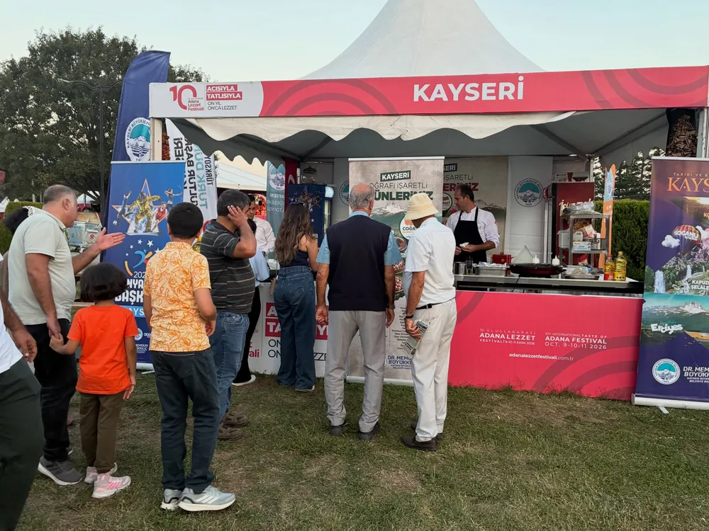 Kayseri, Adana Lezzet Festivali'nde Kültürel Mirasını ve Gastronomi Zenginliğini Tanıtıyor