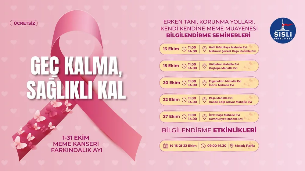 Şişli Belediyesi'nden Meme Kanseri Farkındalık Ayı Etkinlikleri