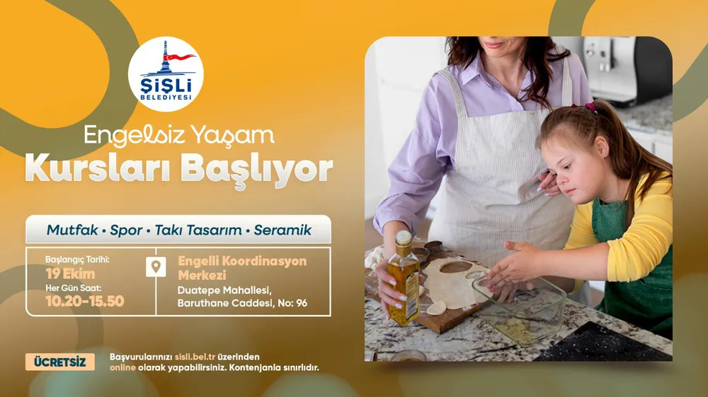 Şişli Belediyesi Engelsiz Yaşam Kurslarını Başlatıyor
