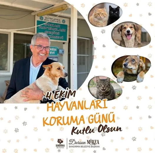 Bandırma Belediyesi 4 Ekim Hayvanları Koruma Günü'nü Kutladı